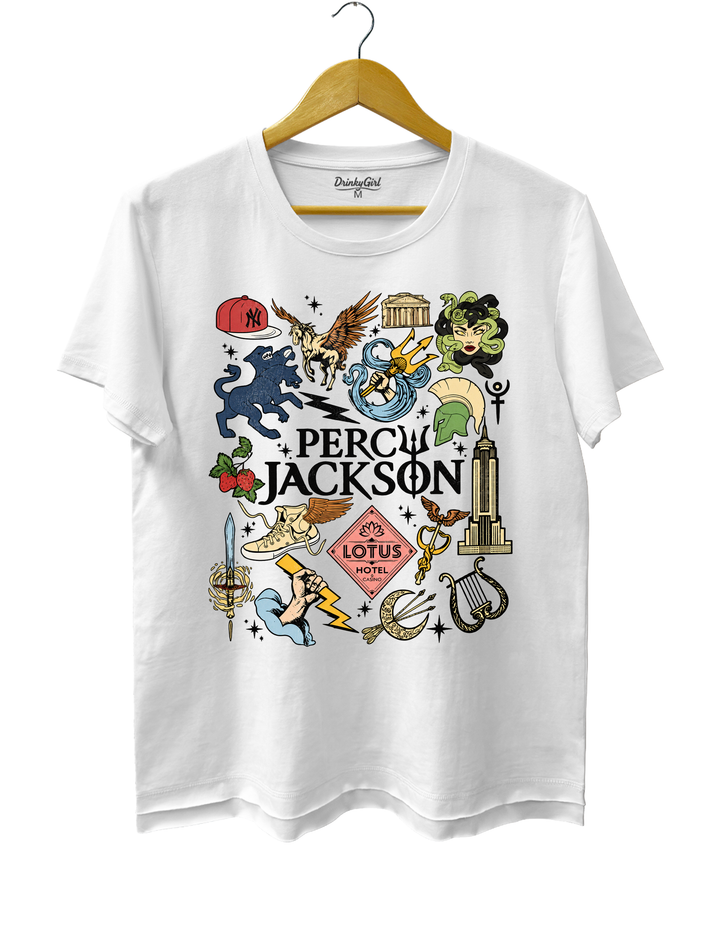 Percy Jackson Olympians Symbols Tee - White