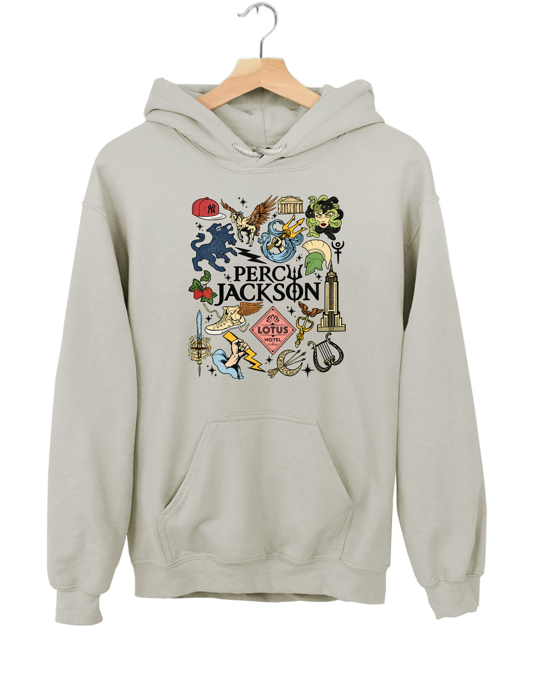 Percy Jackson Olympians Symbols Hoodie - Gray
