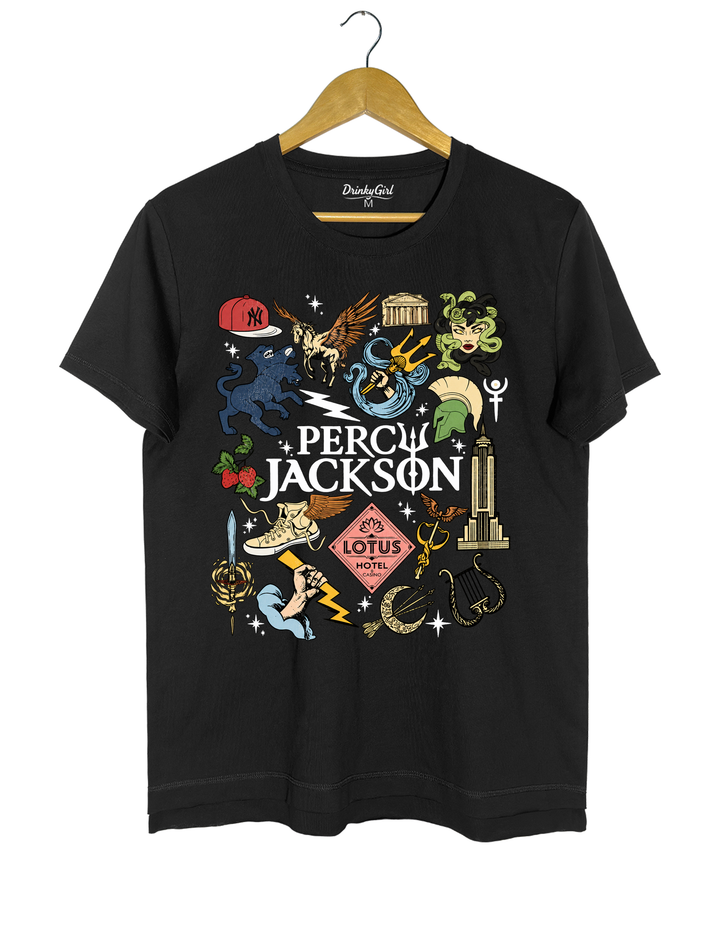 Percy Jackson Olympians Symbols Tee - Black