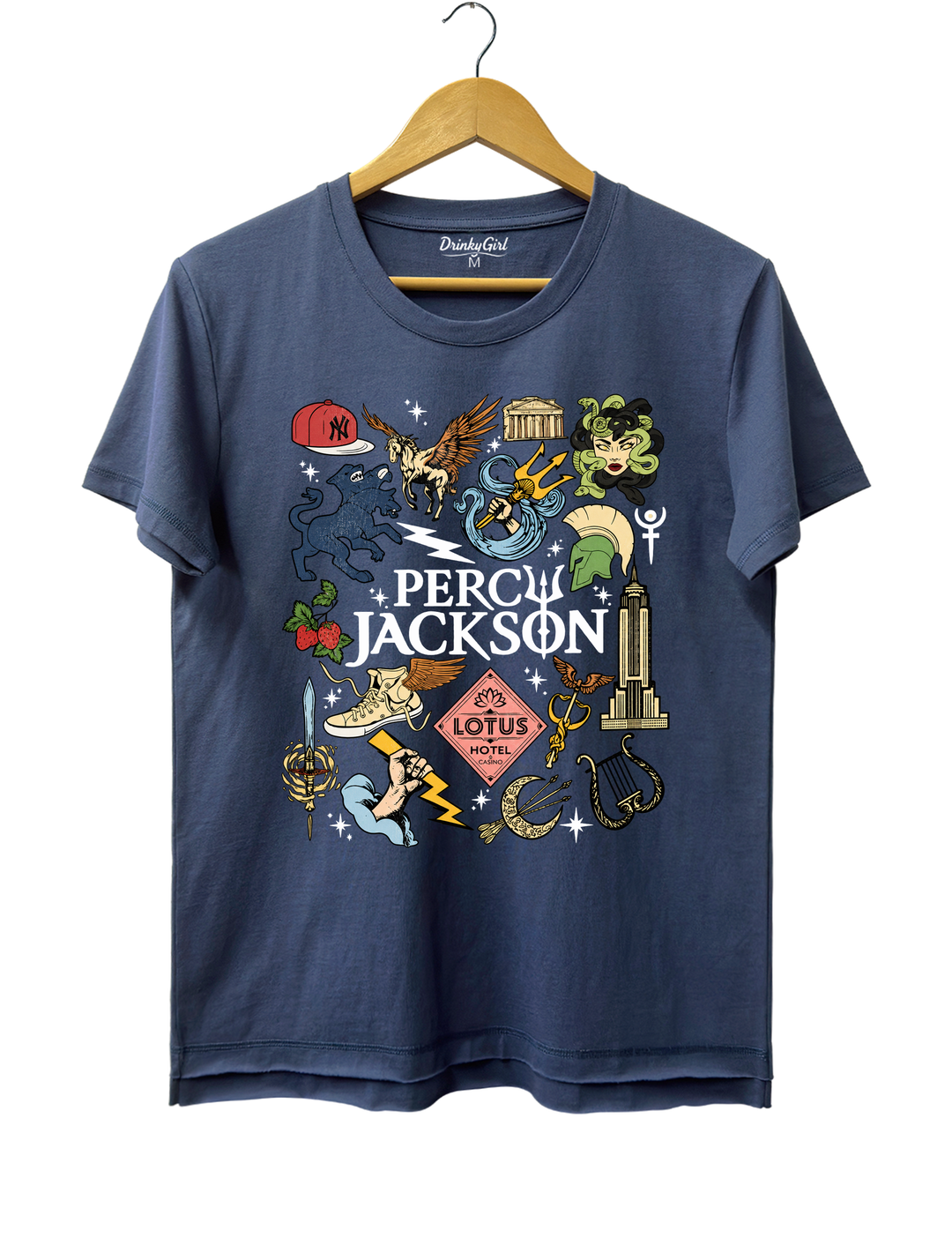 Percy Jackson Olympians Symbols Tee - Navy Blue