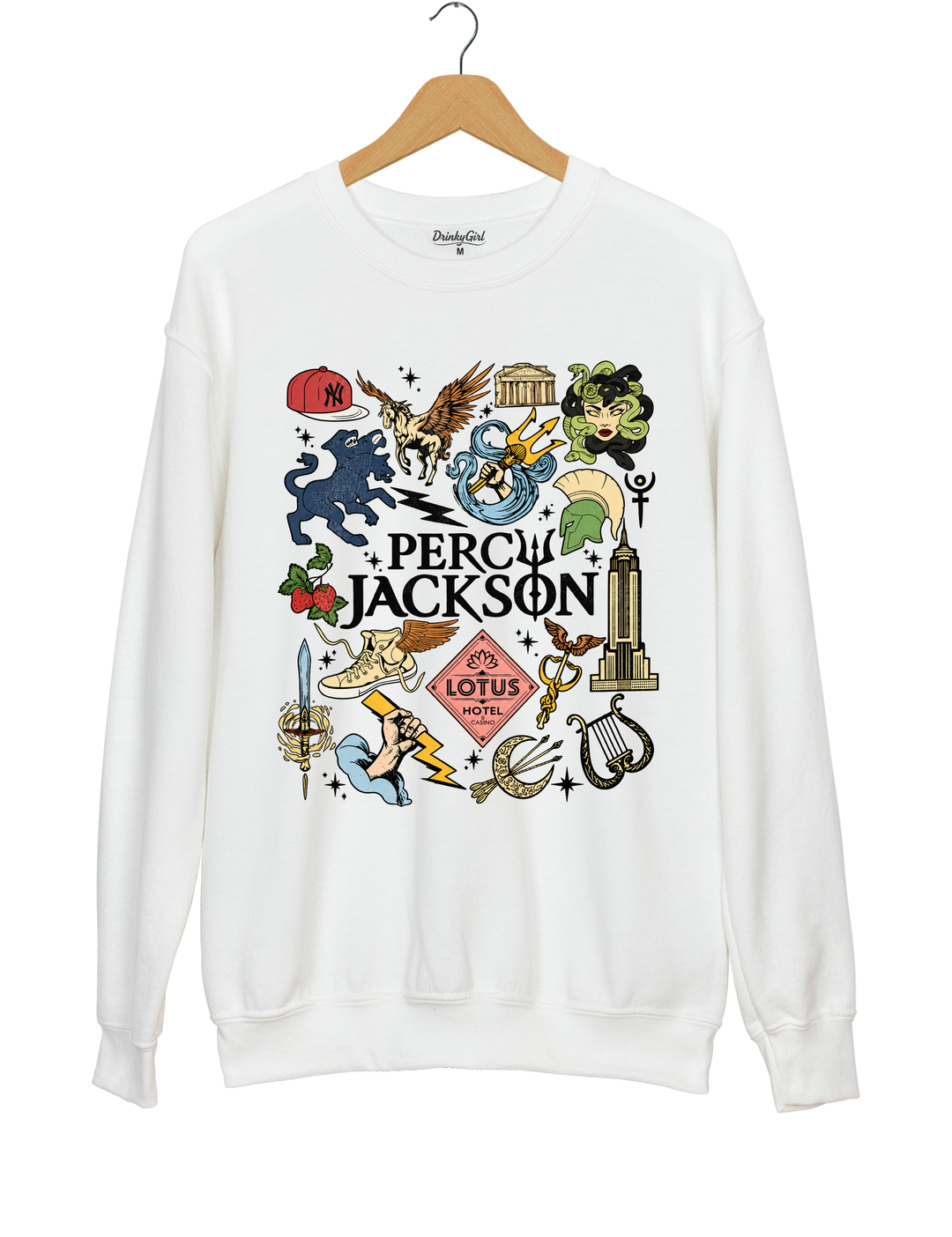 Percy Jackson Olympians Symbols Sweatshirt - White