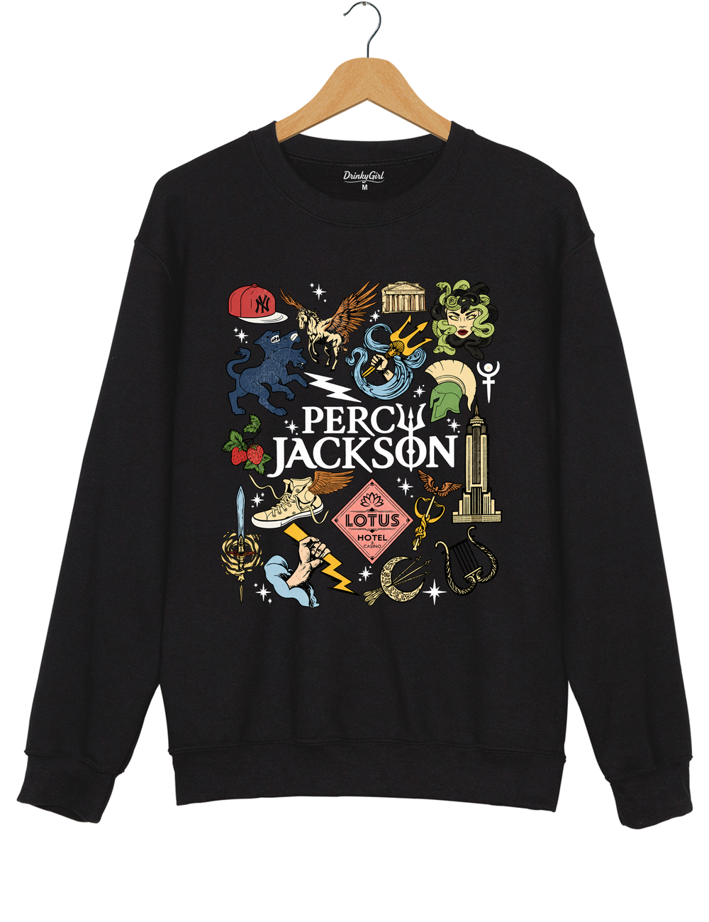Percy Jackson Olympians Symbols Sweatshirt - Black