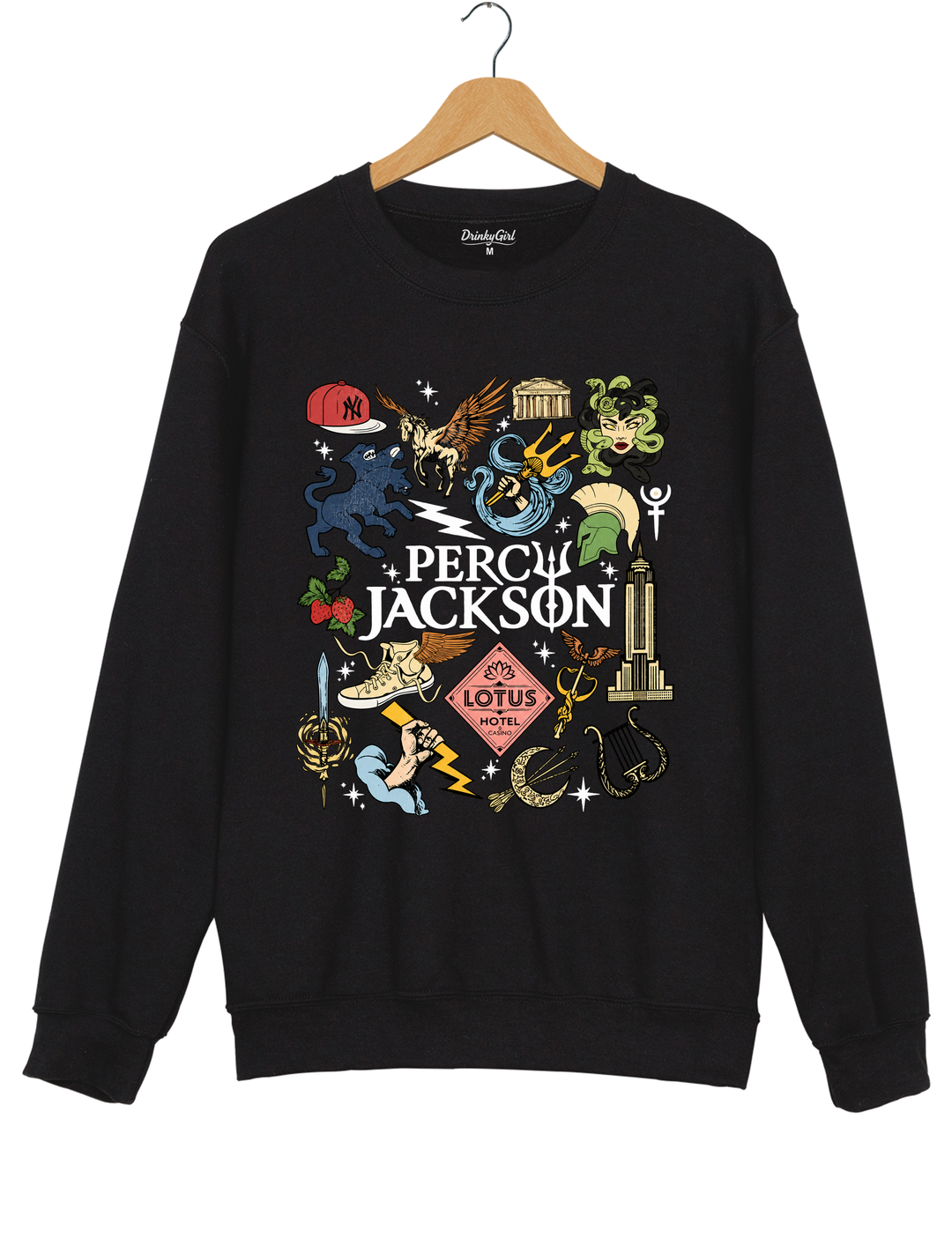 Percy Jackson Olympians Symbols Sweatshirt - Black