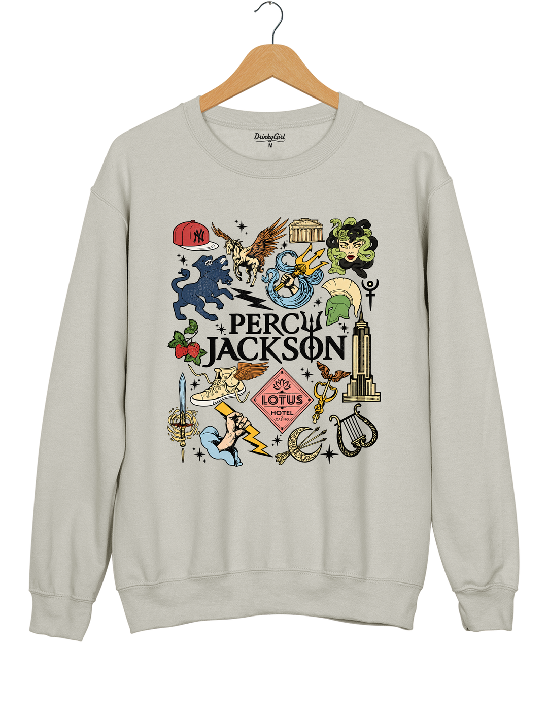 Percy Jackson Olympians Symbols Sweatshirt - Gray
