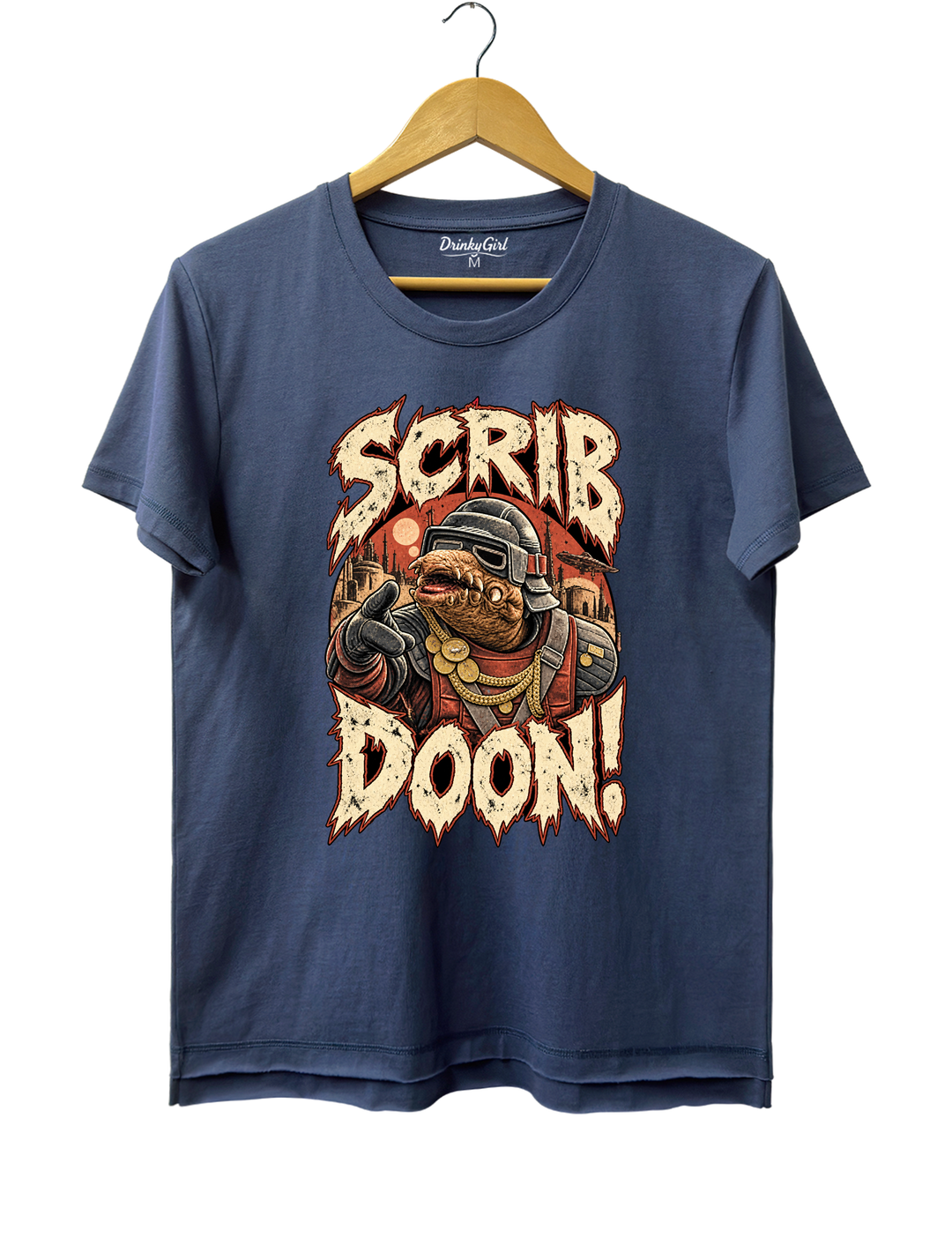 Scrib Doon Biddy Blas Tee - Navy Blue