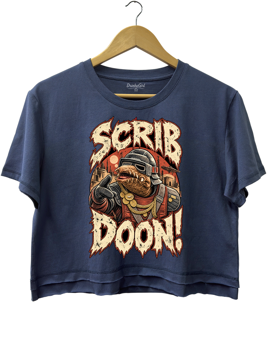 Scrib Doon Biddy Blas Crop Top - Navy Blue