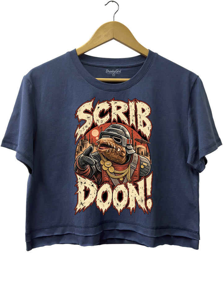 Scrib Doon Biddy Blas Crop Top - Navy Blue