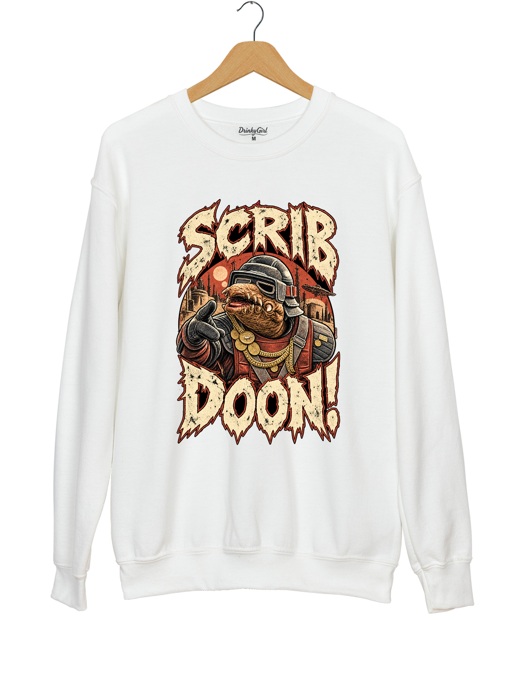 Scrib Doon Biddy Blas Sweatshirt - White