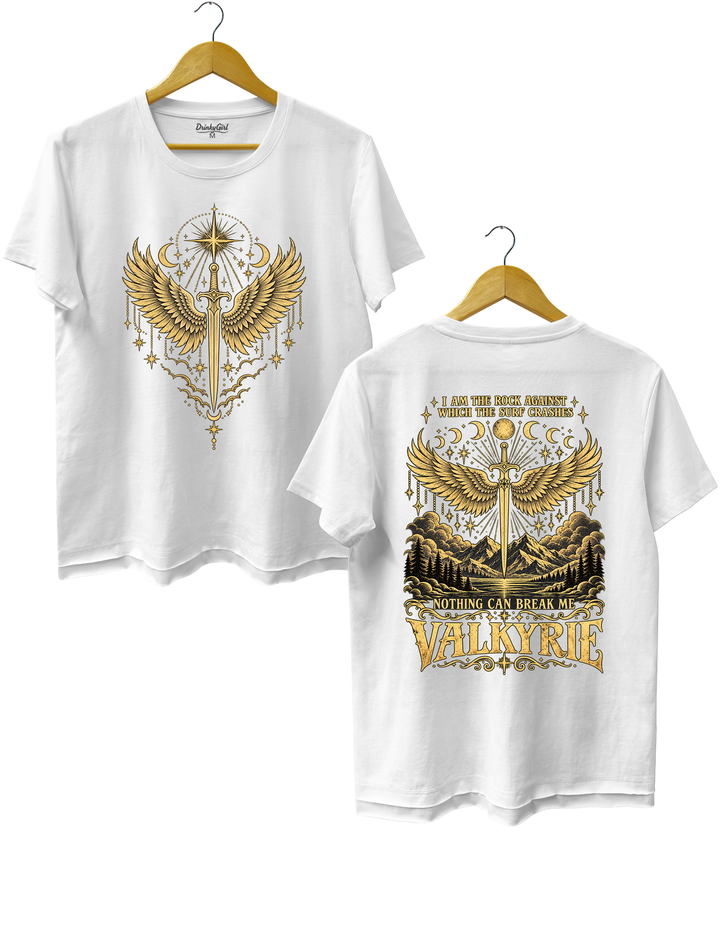 Valkyrie I Am the Rock Nothing Can Break Me Tee - White