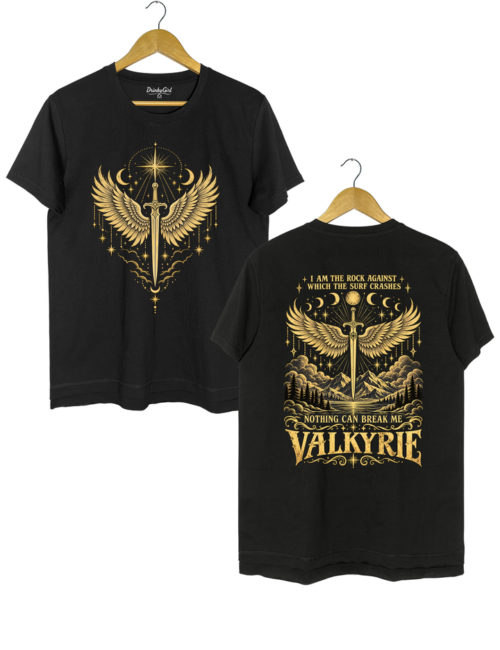 Valkyrie I Am the Rock Nothing Can Break Me Tee - Black