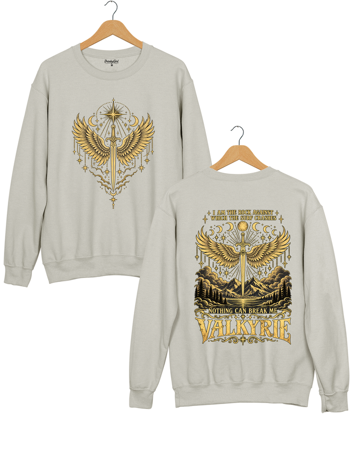Valkyrie I Am the Rock Nothing Can Break Me Sweatshirt - Gray