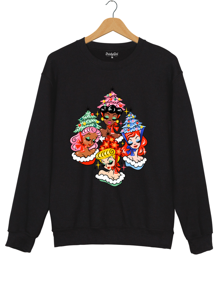 Christmas Glamour Girls Sweatshirt - Black