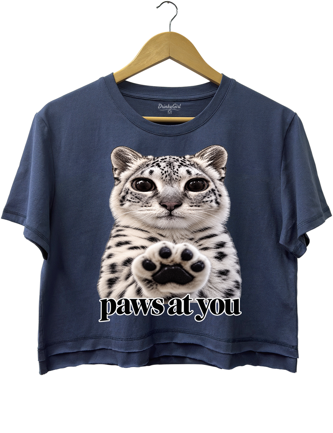 Paws at You Crop Top - Navy Blue