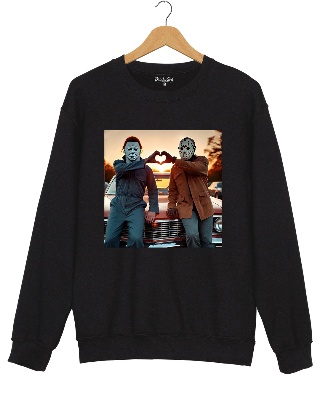Jason and Michael Halloween Heart Hands Sweatshirt