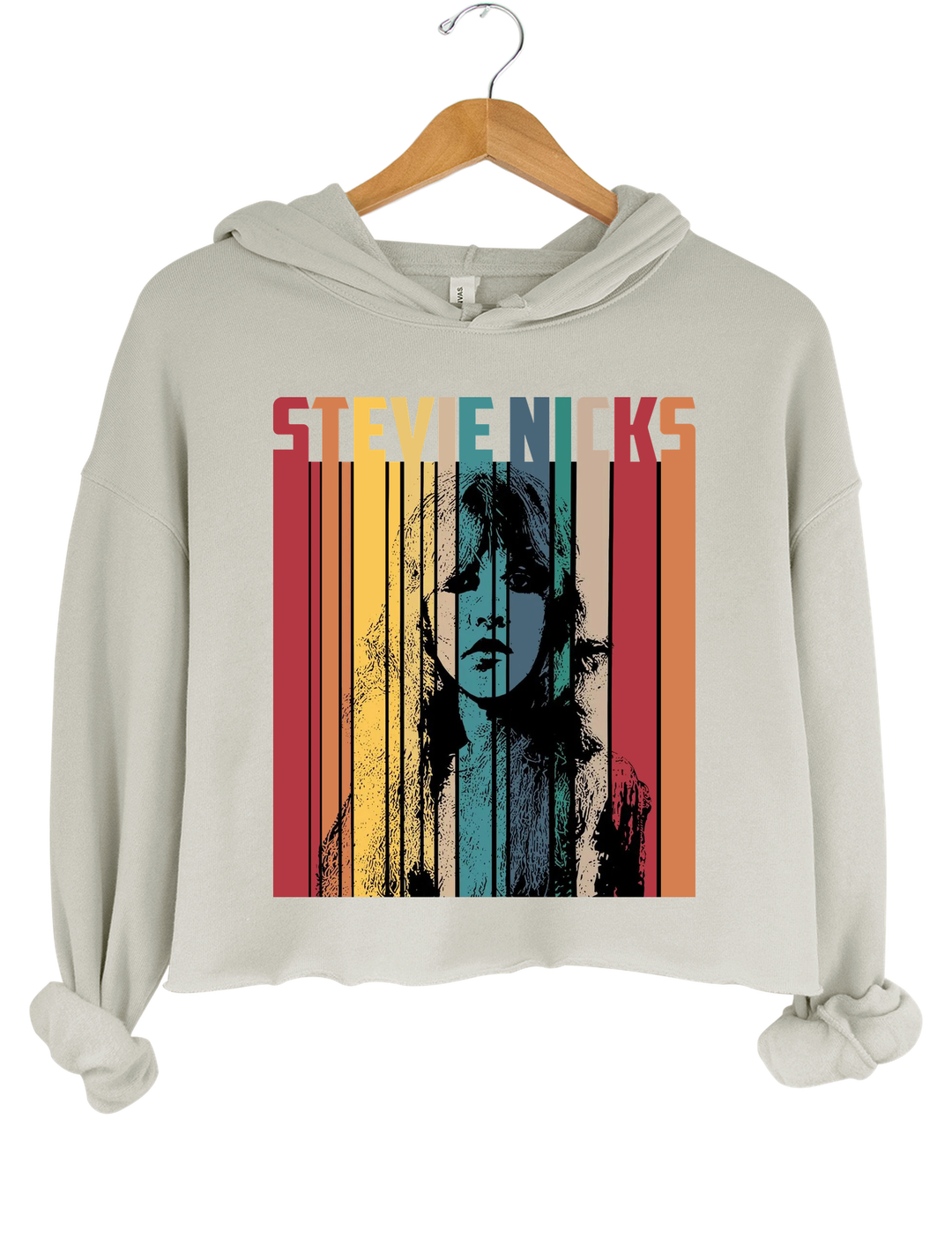 Stevie Nicks Don't Be A Lady Be A Legend Crop Hoodie - Gray