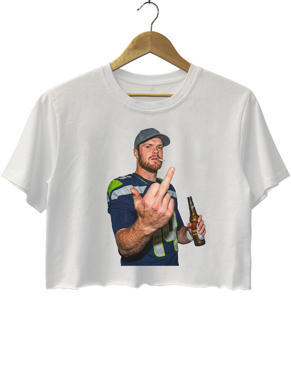 Sam Darnold Middle Finger Crop Top