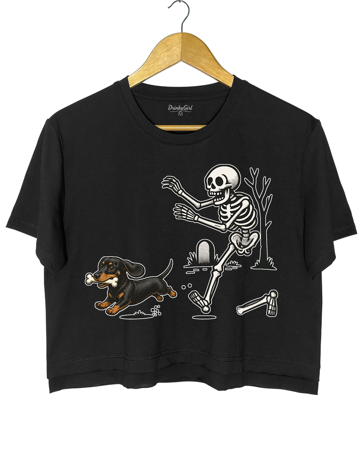 Halloween Dachshund Dog Crop Top