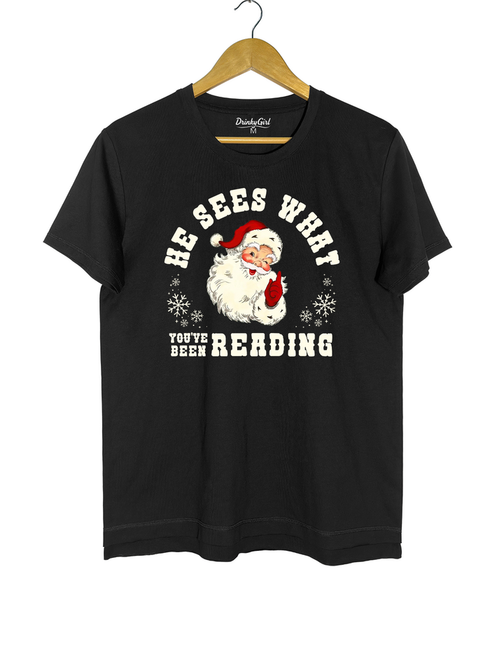 He Sees What You've Been Reading Santa