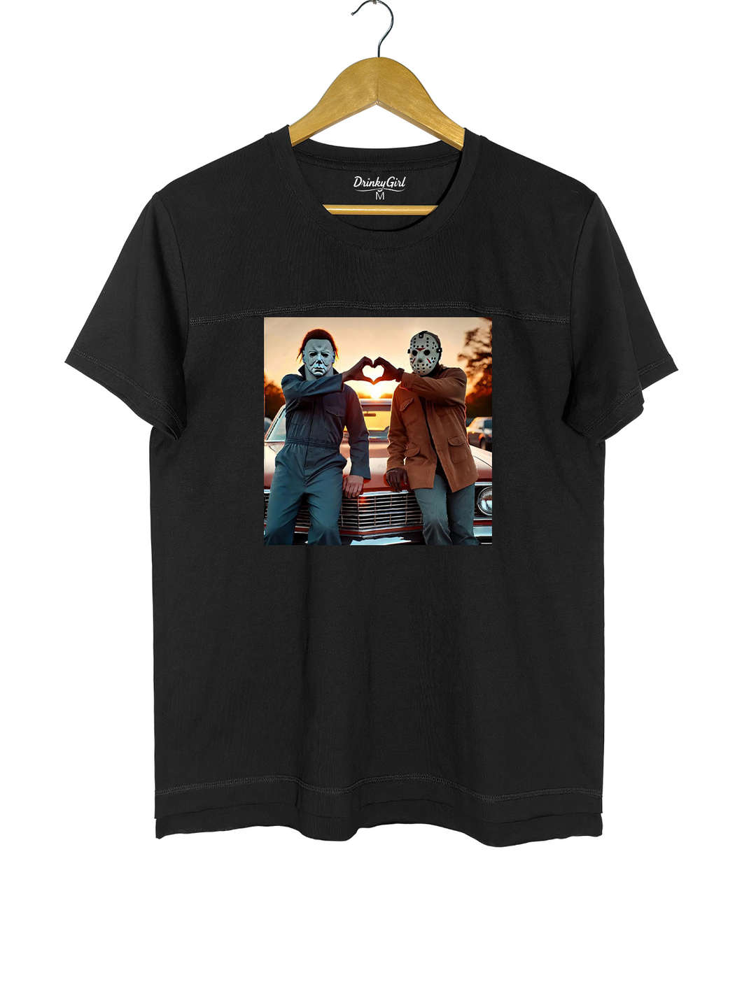 Jason and Michael Halloween Heart Hands Tee