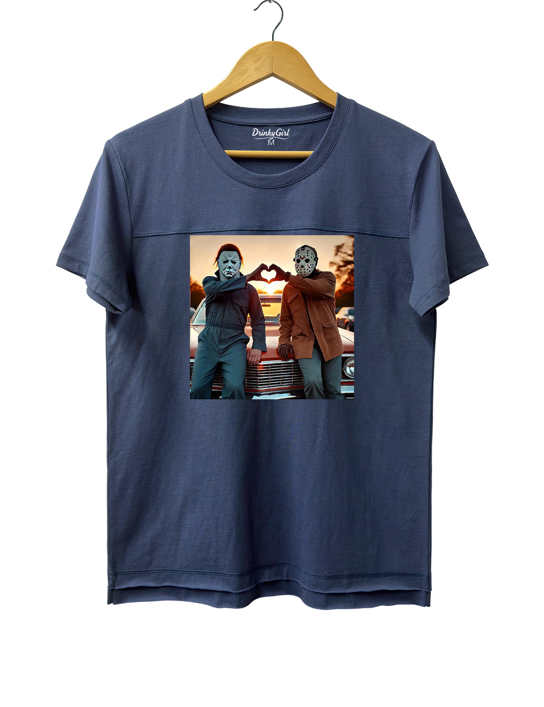 Jason and Michael Halloween Heart Hands Tee