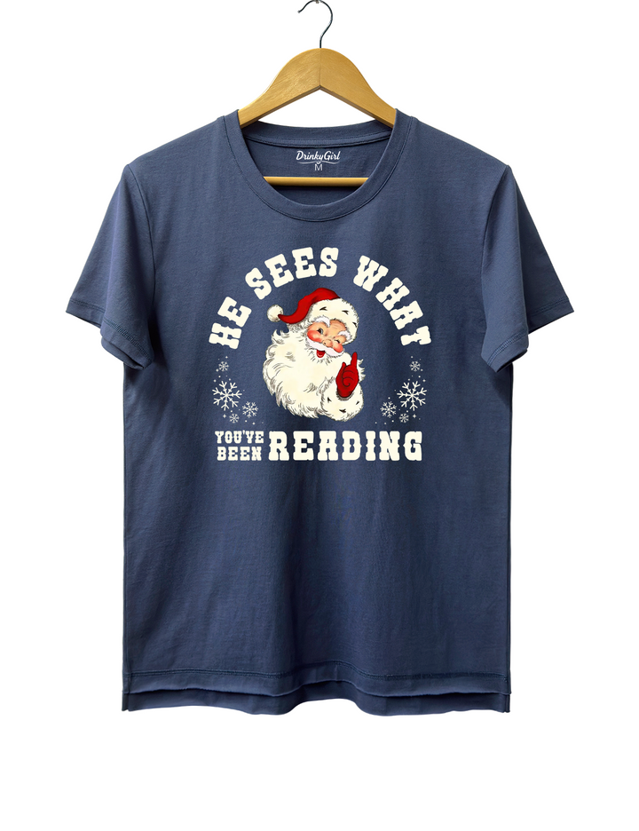 He Sees What You've Been Reading Santa
