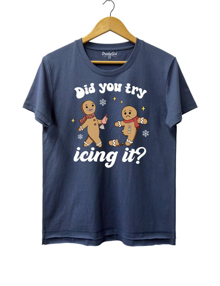 Try lcing it Funny Christmas Crop Top