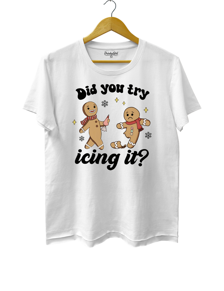 Try lcing it Funny Christmas Crop Top