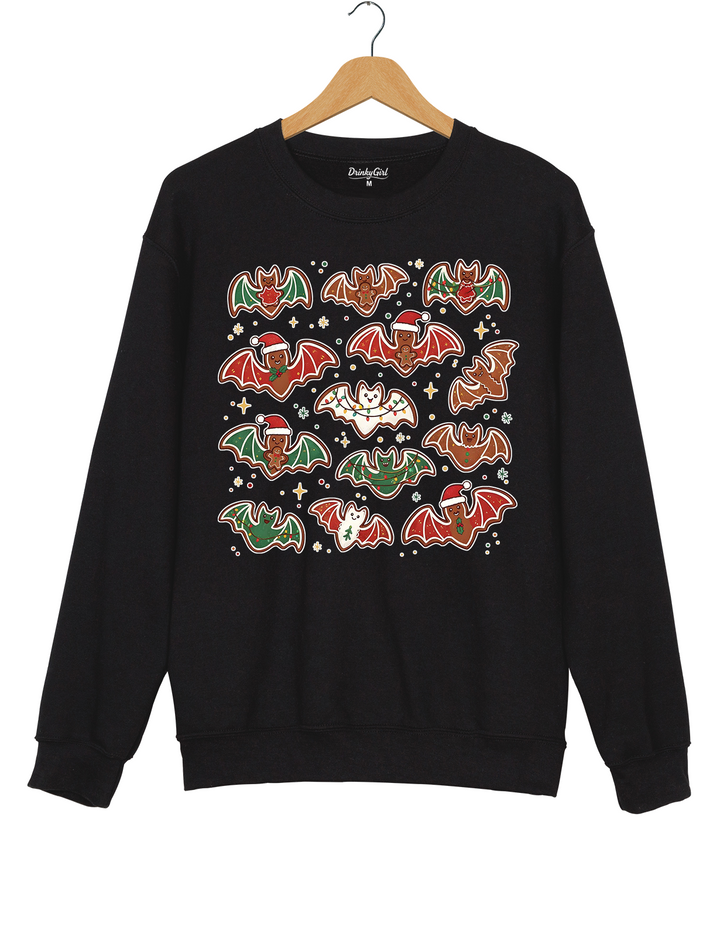 Gingerbread bats lt's Frickin Bats Sweatshirt