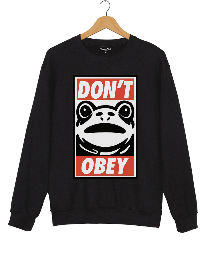 Portland Frog Demands That You Don't Obey Sweatshirt