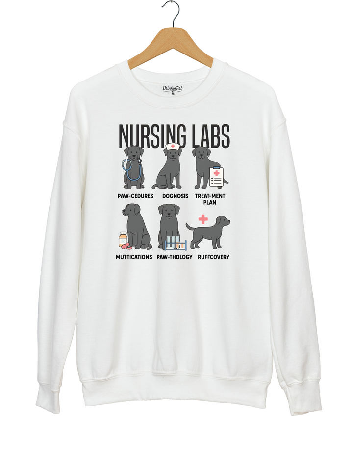 Black Lab Dogs Nursing Labs Sweatshirt
